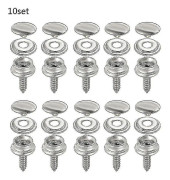 10 Set Snabbkopplingar i Rostfritt Stål, Tält, Marin, Yacht, Båt, Canvas, Verktyg, Fästen, Knappar - yuhao