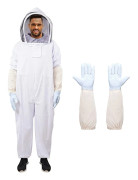 Bee Outfit Professional för vuxna L/XL/XXL Biodlingsdräkt i ett stycke med handske