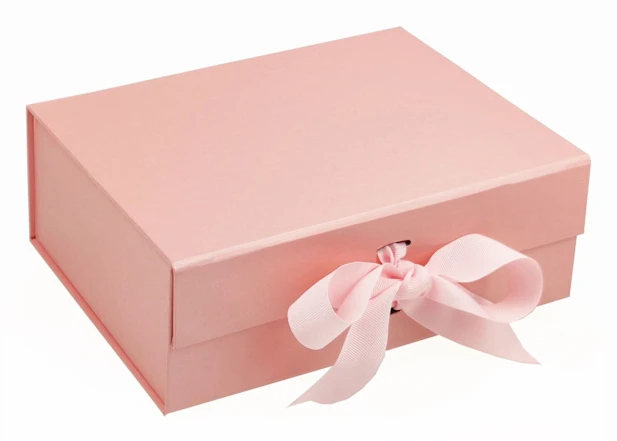 Slipsbox med rosett Magnetisk presentask Stor slipsbox med rosett Återanvändbar dekorativ ask Presentaskar Displayask för smycken Bröllop Födelsedagspresenter