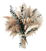 SBSG Grön Pampasgräs Boho Bukett Utsökt Lavendel och Eukalyptus Torkade Blomsterarrangemang för Western Boho Dekor Rustika Blommor för Din Bohemiska Inredning