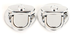 2x Metalllåsväska Case Spänne Spänne för handväskor Axelväskor Silver 2pcs