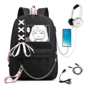Koreansk Mode Spy X Family Anya Forger Anime Skolväska för Tonåringar Flickor Ryggsäckar för Barn Studenter Skolväskor Mochilas~02102