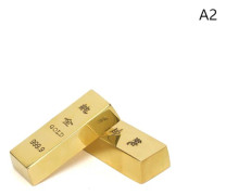 Ren kopparimitation guldtackstång göt mässing solid rekvisita gol 5.3cm