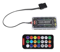 COOLMOON Datorlåda Fläkt Intelligens Musikstyrenhet Fjärrkontroll 12V 10A