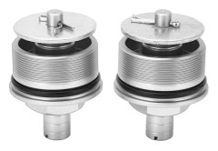 【BEMS】2 st Kompatibel medspänningsgaffelkåpa Metall främre stötdämpare Justerare Rörbultar Kåpor Lock Kompatibel med CB400 Silver
