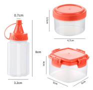 3st Miniflaska Salladsdressing Behållare Utomhusgrill Ki Red