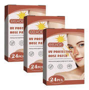 Återanvändbara solskyddsplåster för näsan UV-skydd Concealer Fuktgivande plåster för utomhusträning Simning (3-pack)