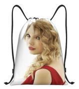 t113 Taylor Swift Canvas dubbel axelväska med släta bomullsrep och djupt inre f74
