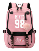 Nya Stray Kids Ryggsäckar för flickor och pojkar med USB Skola Anime Canvas Laptop Ryggsäck för tonåringar Bokväskor för kvinnor~07460