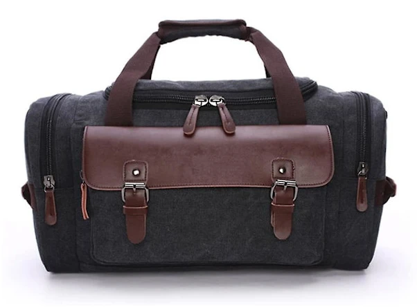 Vintage Canvas Resväska Black