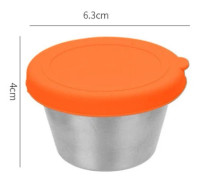 Dressingbehållare Rostfria såskoppar ORANGE 70ML 70ML Orange 70ml-70ml