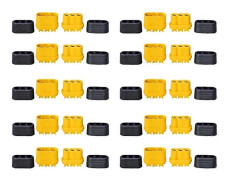 10 par MR60 MR 60 Brandskydds Hon/Han Tre-kärnig Kontakt med Mantelskydd 3,5 mm Mässing Förgylld
