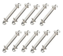 10-pack 2-håls ringpärm mekanism ersättningskit, 2 O-ringar metallklämma ringpärm mekanism lösa blad bindningsringar för organisatörer