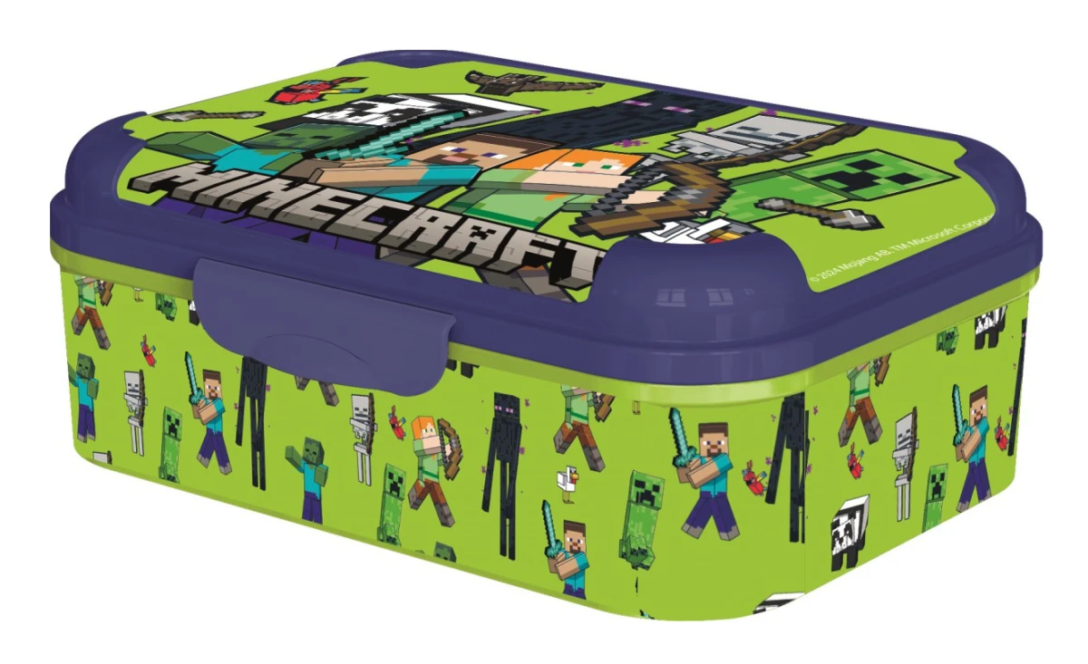 Stor - MINECRAFT Asker Lunch box - 17 x 13.5 x 6.2 cm