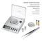 Smart Weigh Gem20-20g X 0,001 gram, Digital Milligram Smyckesvåg med hög precision, Omladdning, Smyckes- och Ädelstensvåg, Kalibreringsvikter och Tweeze