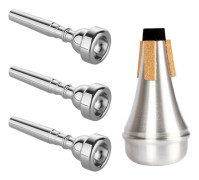 3-pack trumpet mouthpieces (3C 5C 7C) with mute