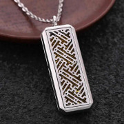 2019 Aromaterapi Hängsmycke Halsband Eterisk Olja Diffuser Medaljong Fyrkantig