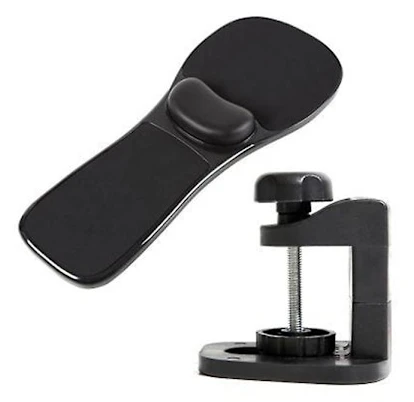 Armbågsstöd för dator, armstöd för stol och skrivbord, handledsstöd för mus, hemmakontor - Svart