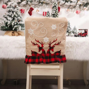 Juldekor Xmas Presentpåse Stolöverdrag Vinflasköverdrag Matsalsdekoration för Hem Restaurang Festival Party Table And Chair Cover