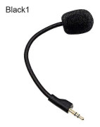 Headset-mikrofon - Plug and Play - Utbytbar - Flexibel - 3,5 mm - Omnidirektionell - Kompatibel med Logitech-g Pro X (1, svart)