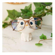 Glasögonställ katt vit – Original dekoration för glasögon – Mycrazystuff - Vit