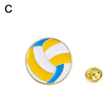 Söta Emaljnålar Basketboll Fotboll Volleyboll Tennis Slagstift Brosch Badge-Perfekt