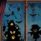 Halloween fönsterdekaler, Halloween fönsterdekorationer, dubbelsidiga Halloween-dekaler KLB