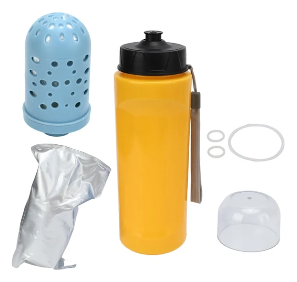 Filtrerat Vattenflaska Utomhus Bärbar Vattenflaska med Filter för Resor Vandring Ryggsäck Camping 750ml Gul