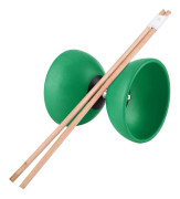 Trippellager Diabolo Set Kinesisk Yoyo med färgade Diablolo Sticks (grön)
