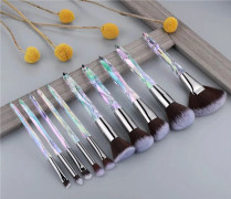 10PCS Crystal Makeup Brushes Set Loose Powder Blush Contouring Foundation Eye Shadow Concealer Beauty Tools Full Set