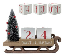 Julnedräkning byggklossar kalender, 99-dagars julgransdekorationer, julfestdekorationer för hem och vardagsrum.