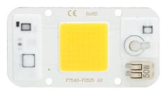 220V högspänningsdrivfri ljuskälla 50W LED Chip LED integrerad lamppärla för växttillväxtljus (varmt ljus)