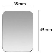 Magnetisk metallplatta kompatibel med magnetisk biltelefonhållare Universal järnplåtsdekal Ställ mobiltelefon magnetfäste Silver 35 45mm