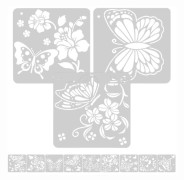 12 ark fjärilsstencil fjärilsmålningsstencil hantverksstencil fjärilsmall