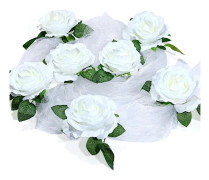 Artificial Flower Bouquet Ribbon Set, Wedding Car Flowers Wedding Party Decoration