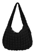Quiltad väska för kvinnor, stor quiltad väska för kvinnor, crossbody-väska i bomull, quiltad axelväska