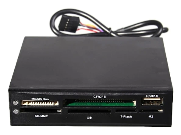 3,5 tums USB SD MMC XD TF kortläsare Intern MS CF MD