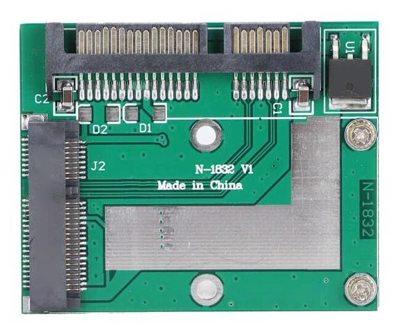 MSATA till 2.5 SATA 6.0gps Konverteringskort för Windows Linux OS X 10
