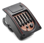Plast 5-Bands Tonkontroll EQ Equalizer Tuner Piezo Pickup Akustisk Gitarr Förkopplad Förförstärkare Guita