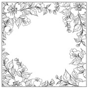 Blommor Silikon Klar Stämpel Blomma Ram Bakgrund Transparent Tätning Stämpel