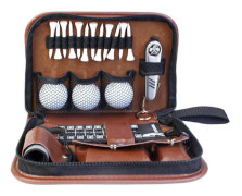 Golftillbehör Set, Utomhus Sport Golfare Läder Golf Organizer Multifunktionell Golftillbehör K