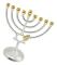 Traditionell Klassisk Chanukka-Menorah 9-Ljusstake Metallhantverk Lämplig för Nyårshelg Heminredning