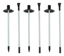 3 st Golf Flagga Nylon Glasfiber 2-delad Golf Putting Green Flaggstång för Träning