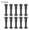 Skruvstolpe Passar För 5/16\"(8mm) Håls Dia, Hane M6x40mm Bindningsbultar Läderfäste Kolstål Svart 10 Set