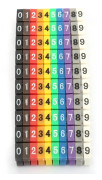 Digital nummerslang trådnummeretikett slangkabelmarkör färgglad (100 st 4 mm²)