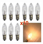 10 st E10 LED-ljuslampor för ljusslingor 10V-55V AC för badrum, kök, hem lampor, dekorationsbelysning