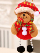 Julgran hängande hänge Dans Gammal man Snögubbe Hjort Björn tygdocka Liten hängande juldekor julklapp Bear S