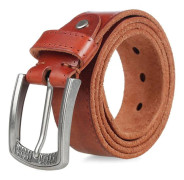 Herrbälte Naturskinn Kohudsbälte RÖTT&BRUNT 115CM RED&BROWN 115CM