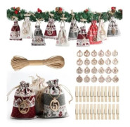 24 Adventskalendrar, Julklappspåsar, Spetspåsar