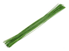 24 Gauge Grön Blomstertråd Grön Pappersomslagen Blomsterstjälktrådar För Hantverk 16 Tum, 50/förpackning